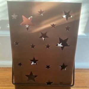 Smith & Hawken Copper Colored Metal Star Luminary Candleholder with Handle